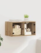 vidaXL Стенен шкаф 68 x 37 x 35 см Инженерна дървесина Дъб