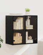 vidaXL Стенен шкаф 68 x 37 x 685 см Инженерна дървесина Черния дъб