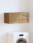 vidaXL Стенен шкаф 80 x 36.5 x 35 cm Инженерна дървесина дъб артизан