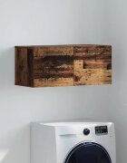 vidaXL Стенен шкаф 80 x 36.5 x 35 cm Инженерна дървесина Старо дърво