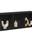 vidaXL Стенен шкаф 80x20x30 см черен инженерно дърво