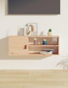 vidaXL Стенен шкаф 80x30x30 см борово дърво масив
