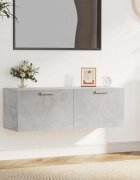 vidaXL Стенен шкаф бетонно сив 100x365x35 см инженерно дърво