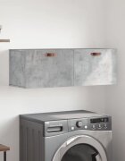 vidaXL Стенен шкаф бетонно сив 100x365x35 см инженерно дърво