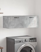 vidaXL Стенен шкаф бетонно сив 100x365x35 см инженерно дърво