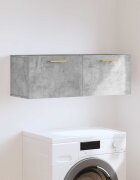 vidaXL Стенен шкаф бетонно сив 100x365x35 см инженерно дърво