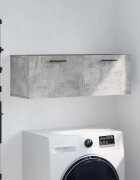 vidaXL Стенен шкаф бетонно сив 100x365x35 см инженерно дърво