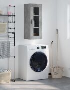 vidaXL Стенен шкаф бетонно сив 345x34x90 см