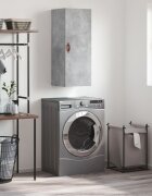 vidaXL Стенен шкаф бетонно сив 345x34x90 см
