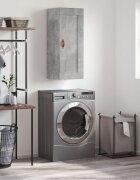 vidaXL Стенен шкаф бетонно сив 345x34x90 см инженерно дърво