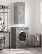 vidaXL Стенен шкаф бетонно сив 345x34x90 см инженерно дърво