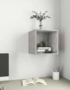 vidaXL Стенен шкаф бетонно сив 37x37x37 см инженерно дърво