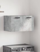 vidaXL Стенен шкаф бетонно сив 60x365x35 см инженерно дърво
