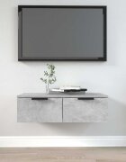 vidaXL Стенен шкаф бетонно сив 68x30x20 см инженерно дърво