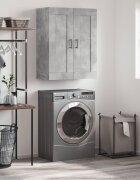 vidaXL Стенен шкаф бетонно сив 695x34x90 см инженерно дърво