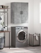vidaXL Стенен шкаф бетонно сив 695x34x90 см инженерно дърво