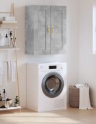 vidaXL Стенен шкаф бетонно сив 695x34x90 см инженерно дърво