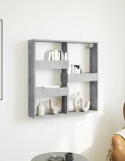 vidaXL Стенен шкаф бетонно сив 80x15x80 см инженерно дърво