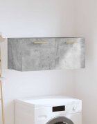 vidaXL Стенен шкаф бетонно сив 80x365x35 см инженерно дърво