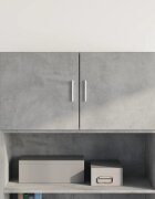 vidaXL Стенен шкаф бетонно сив 80x425x40 см инженерно дърво