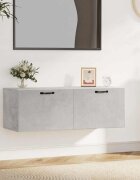 vidaXL Стенен шкаф бетонно сив100x365x35 см инженерно дърво