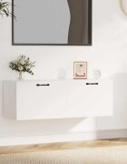 vidaXL Стенен шкаф бял 100x365x35 см инженерно дърво