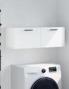 vidaXL Стенен шкаф бял 100x365x35 см инженерно дърво