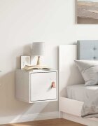 vidaXL Стенен шкаф бял 315x30x30 см борово дърво масив
