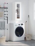 vidaXL Стенен шкаф бял 345x34x90 см
