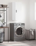 vidaXL Стенен шкаф бял 345x34x90 см