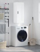 vidaXL Стенен шкаф бял 345x34x90 см инженерно дърво