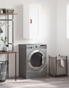 vidaXL Стенен шкаф бял 345x34x90 см инженерно дърво