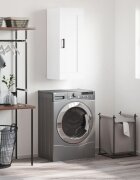 vidaXL Стенен шкаф бял 345x34x90 см инженерно дърво
