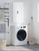 vidaXL Стенен шкаф бял 345x34x90 см инженерно дърво