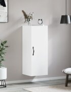vidaXL Стенен шкаф бял 345x34x90 см инженерно дърво