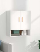 vidaXL Стенен шкаф бял 60x31x70 см инженерно дърво