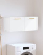 vidaXL Стенен шкаф бял 80x365x35 см инженерно дърво