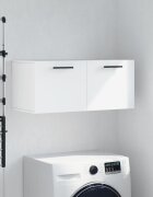 vidaXL Стенен шкаф бял 80x365x35 см инженерно дърво