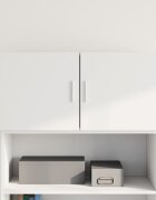 vidaXL Стенен шкаф бял 80x425x40 см инженерно дърво