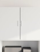 vidaXL Стенен шкаф бял 80x425x64 см инженерно дърво