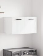 vidaXL Стенен шкаф бял гланц 60x365x35 см инженерно дърво