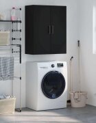 vidaXL Стенен шкаф черен 695x34x90 см