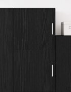 vidaXL Стенен шкаф Черен дъб 40 x 425 x 40 см Инженерна дървесина