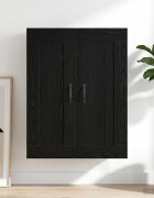 vidaXL Стенен шкаф Черен дъб 695 x 34 x 90 см Инженерна дървесина