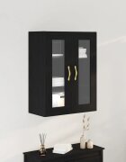 vidaXL Стенен шкаф Черния дъб 695 x 34 x 90 см Инженерна дървесина