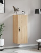 vidaXL Стенен шкаф дъб сонома 345x34x90 см инженерно дърво