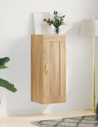 vidaXL Стенен шкаф дъб сонома 345x34x90 см инженерно дърво