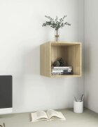 vidaXL Стенен шкаф дъб сонома 37x37x37 см инженерно дърво