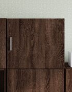 vidaXL Стенен шкаф кафяв дъб 45x425x40 см инженерно дърво