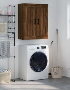 vidaXL Стенен шкаф кафяв дъб 695x34x90 см инженерно дърво